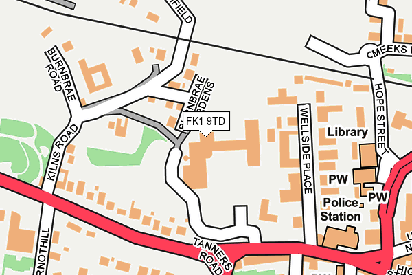 FK1 9TD map - OS OpenMap – Local (Ordnance Survey)