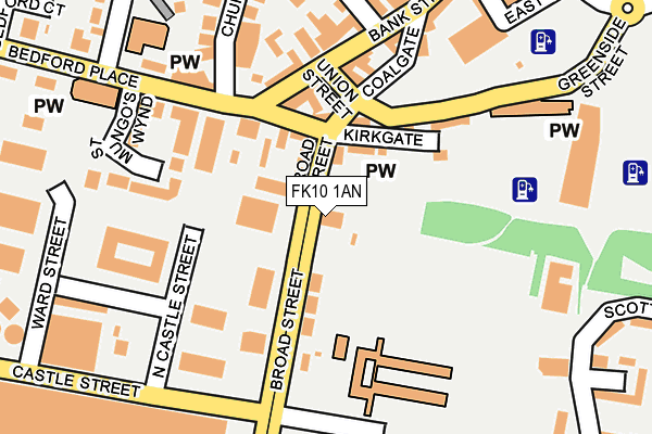 FK10 1AN map - OS OpenMap – Local (Ordnance Survey)
