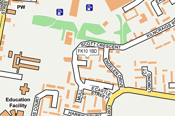 FK10 1BD map - OS OpenMap – Local (Ordnance Survey)