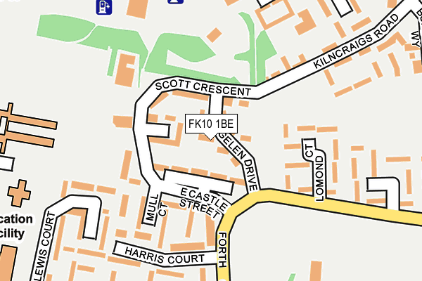 FK10 1BE map - OS OpenMap – Local (Ordnance Survey)