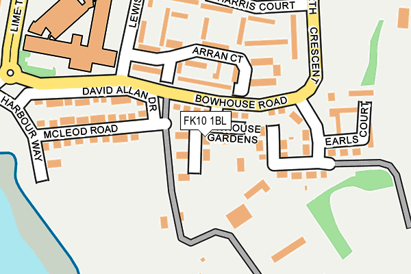 FK10 1BL map - OS OpenMap – Local (Ordnance Survey)
