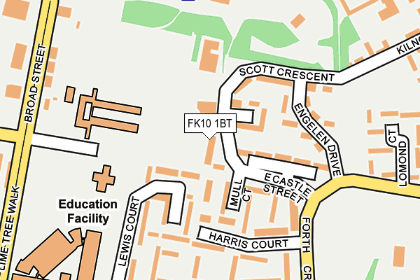 FK10 1BT map - OS OpenMap – Local (Ordnance Survey)