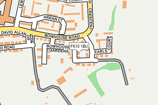 FK10 1BU map - OS OpenMap – Local (Ordnance Survey)