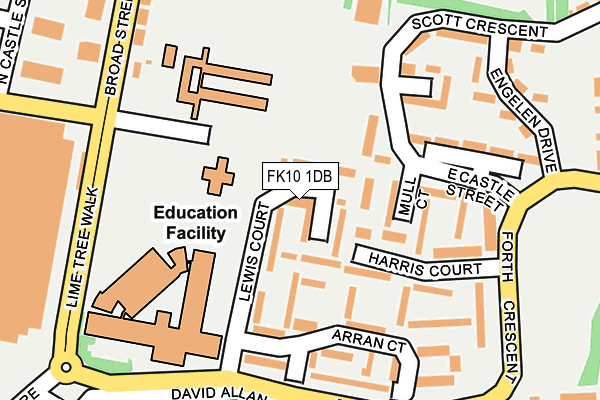 FK10 1DB map - OS OpenMap – Local (Ordnance Survey)