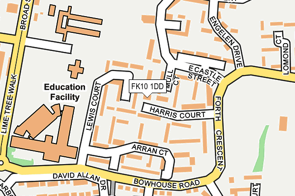 FK10 1DD map - OS OpenMap – Local (Ordnance Survey)