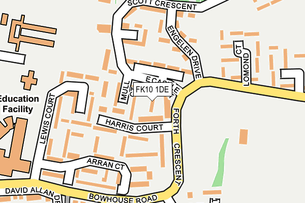 FK10 1DE map - OS OpenMap – Local (Ordnance Survey)