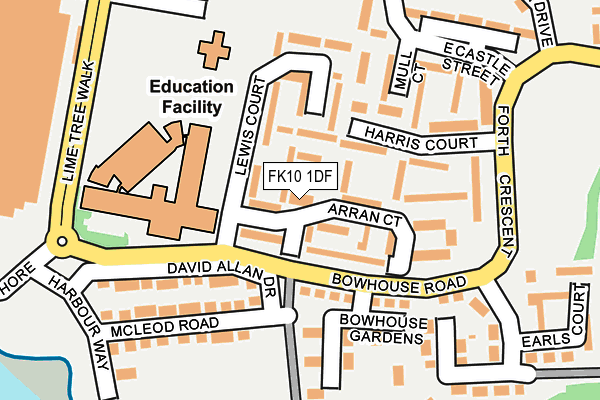 FK10 1DF map - OS OpenMap – Local (Ordnance Survey)