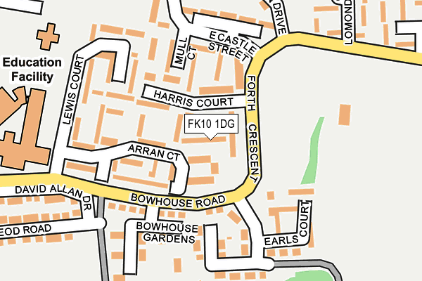 FK10 1DG map - OS OpenMap – Local (Ordnance Survey)