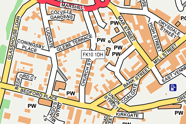FK10 1DH map - OS OpenMap – Local (Ordnance Survey)