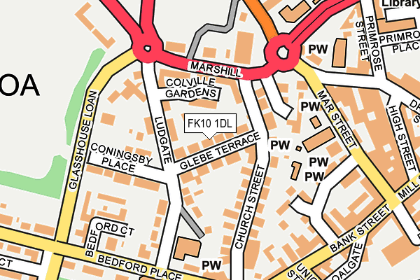 FK10 1DL map - OS OpenMap – Local (Ordnance Survey)