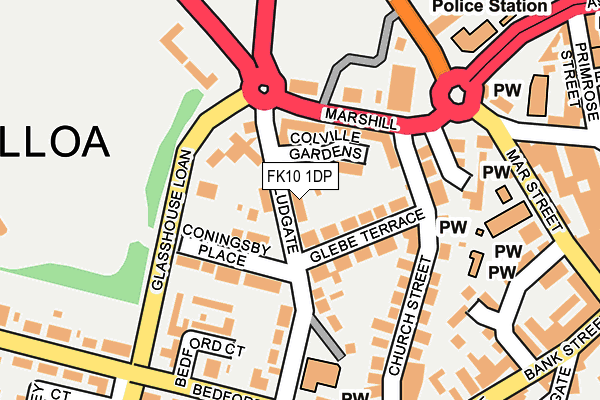 FK10 1DP map - OS OpenMap – Local (Ordnance Survey)