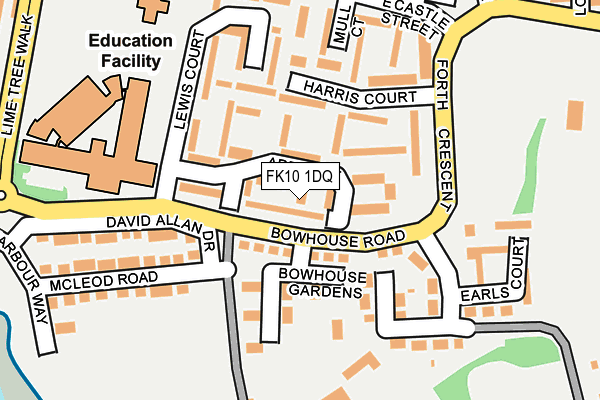 FK10 1DQ map - OS OpenMap – Local (Ordnance Survey)