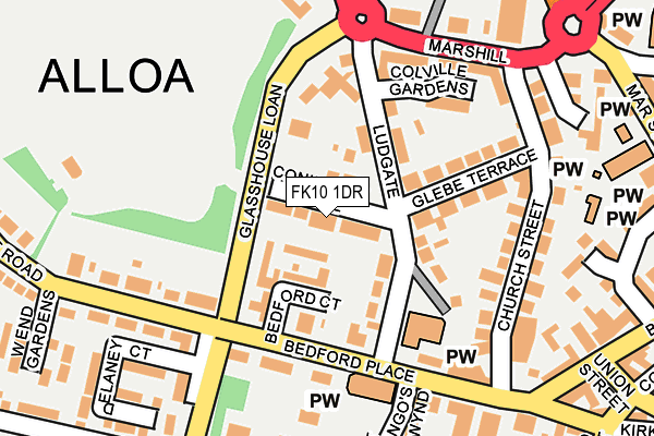 FK10 1DR map - OS OpenMap – Local (Ordnance Survey)