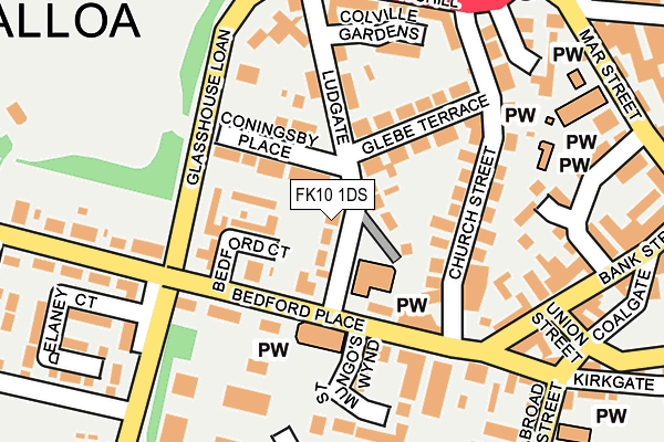 FK10 1DS map - OS OpenMap – Local (Ordnance Survey)