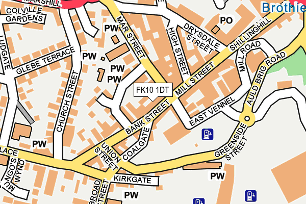 FK10 1DT map - OS OpenMap – Local (Ordnance Survey)