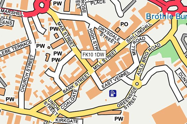 FK10 1DW map - OS OpenMap – Local (Ordnance Survey)