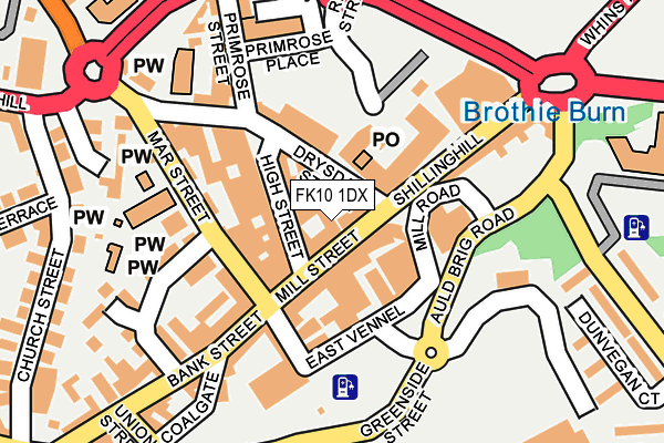 FK10 1DX map - OS OpenMap – Local (Ordnance Survey)