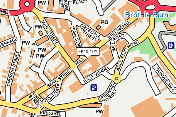 FK10 1DY map - OS OpenMap – Local (Ordnance Survey)