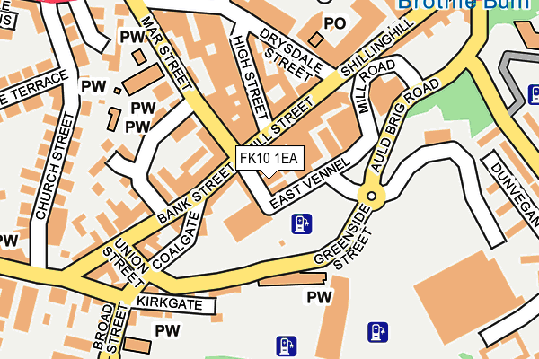FK10 1EA map - OS OpenMap – Local (Ordnance Survey)