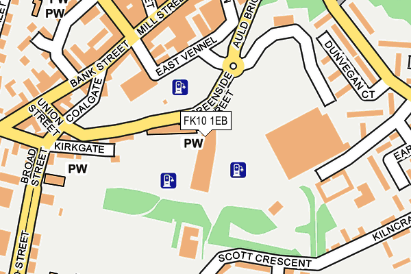 FK10 1EB map - OS OpenMap – Local (Ordnance Survey)