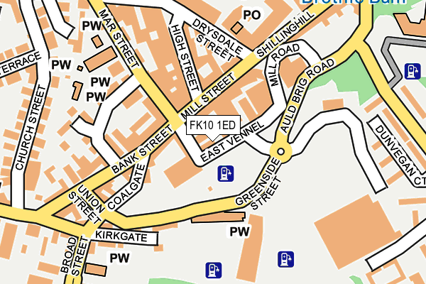 FK10 1ED map - OS OpenMap – Local (Ordnance Survey)