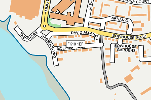 FK10 1EF map - OS OpenMap – Local (Ordnance Survey)