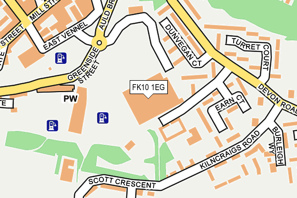 FK10 1EG map - OS OpenMap – Local (Ordnance Survey)