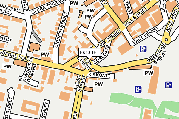 FK10 1EL map - OS OpenMap – Local (Ordnance Survey)