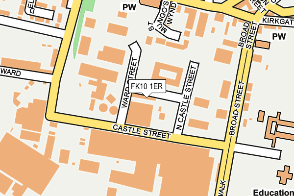 FK10 1ER map - OS OpenMap – Local (Ordnance Survey)