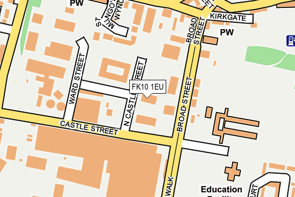 FK10 1EU map - OS OpenMap – Local (Ordnance Survey)