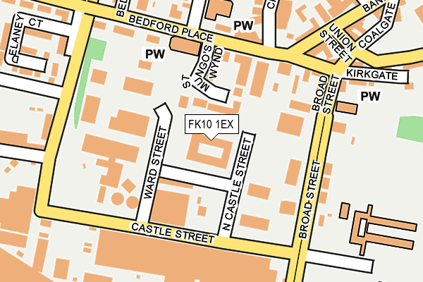 FK10 1EX map - OS OpenMap – Local (Ordnance Survey)