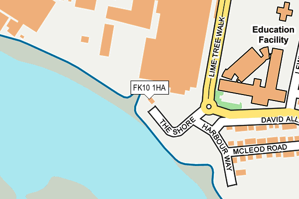 FK10 1HA map - OS OpenMap – Local (Ordnance Survey)