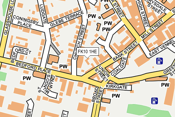 FK10 1HE map - OS OpenMap – Local (Ordnance Survey)