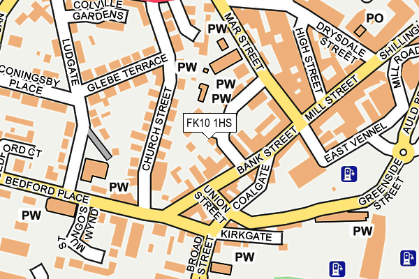 FK10 1HS map - OS OpenMap – Local (Ordnance Survey)