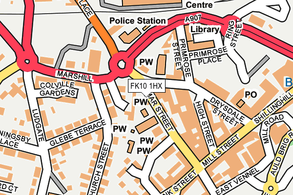 FK10 1HX map - OS OpenMap – Local (Ordnance Survey)