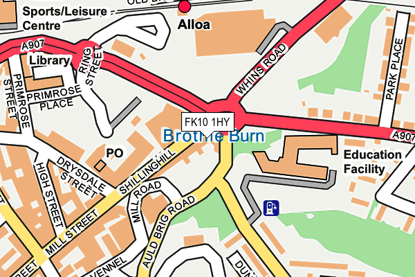 FK10 1HY map - OS OpenMap – Local (Ordnance Survey)