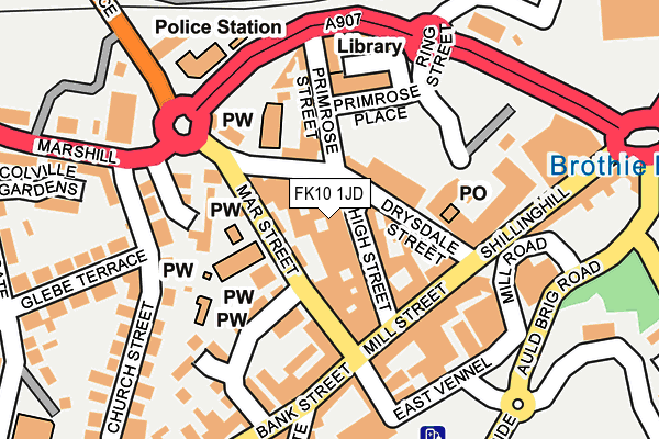 FK10 1JD map - OS OpenMap – Local (Ordnance Survey)