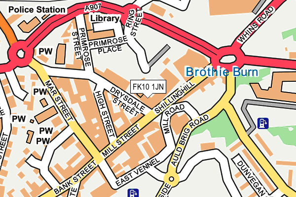 FK10 1JN map - OS OpenMap – Local (Ordnance Survey)