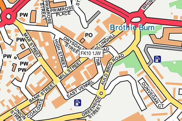 FK10 1JW map - OS OpenMap – Local (Ordnance Survey)