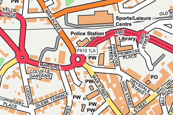 FK10 1LA map - OS OpenMap – Local (Ordnance Survey)