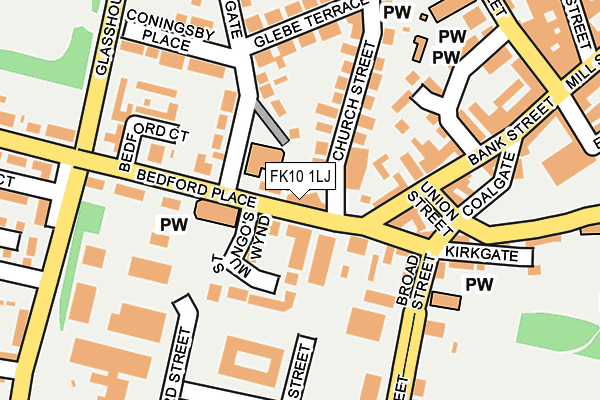 FK10 1LJ map - OS OpenMap – Local (Ordnance Survey)