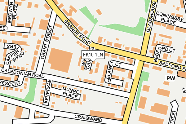 FK10 1LN map - OS OpenMap – Local (Ordnance Survey)