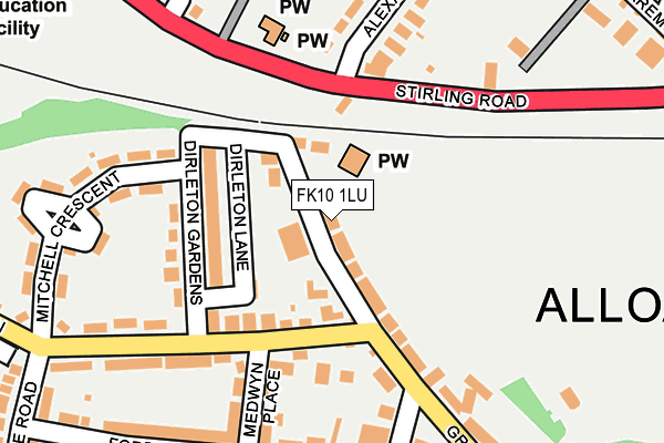 FK10 1LU map - OS OpenMap – Local (Ordnance Survey)