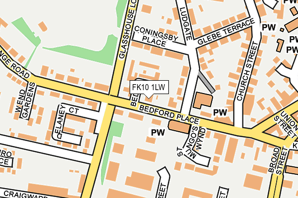 FK10 1LW map - OS OpenMap – Local (Ordnance Survey)