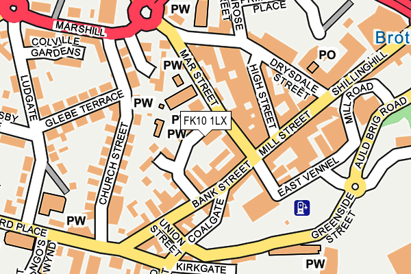 FK10 1LX map - OS OpenMap – Local (Ordnance Survey)