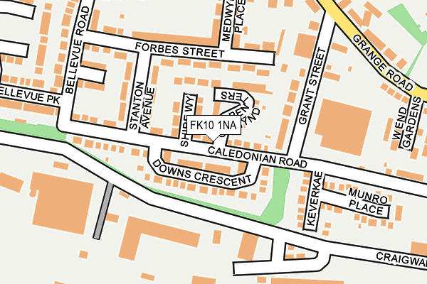 FK10 1NA map - OS OpenMap – Local (Ordnance Survey)