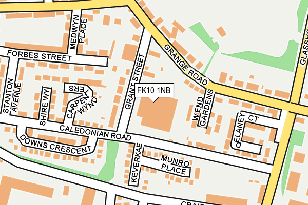FK10 1NB map - OS OpenMap – Local (Ordnance Survey)
