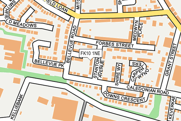FK10 1NE map - OS OpenMap – Local (Ordnance Survey)