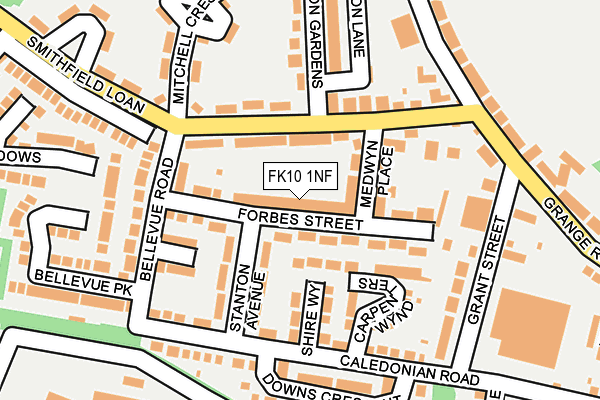 FK10 1NF map - OS OpenMap – Local (Ordnance Survey)