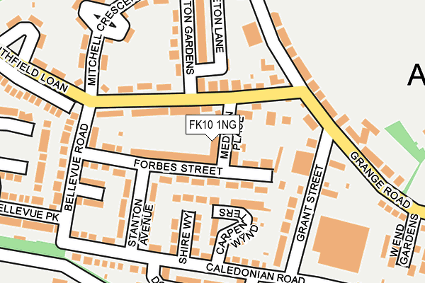 FK10 1NG map - OS OpenMap – Local (Ordnance Survey)